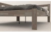 Rohová postel se zástěnou vlevo Tema L 180x200 cm, šedý buk