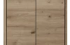 Vysoká komoda s osvětlením Memphis, 145 cm, dub artisan/grafit