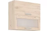 Horní kuchyňská skříňka s prosklením Bordeaux, 80 cm, dub bordeaux