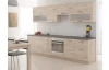 Horní kuchyňská skříňka s prosklením Bordeaux, 80 cm, dub bordeaux