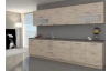 Horní kuchyňská skříňka s prosklením Bordeaux, 80 cm, dub bordeaux