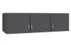 Skříňový nástavec Case, 136 cm, tmavě šedý