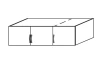 Skříňový nástavec Case, 136 cm, tmavě šedý