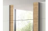 Šatní skříň Bern, šířka 313 cm/výška 208 cm, bílá/dub artisan