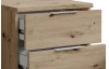 Noční stolek se 3 zásuvkami Smilla, výška 61 cm, dub artisan