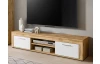 TV skříňka Jana, 160 cm, dub wotan/bílá