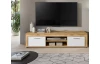 TV skříňka Jana, 160 cm, dub wotan/bílá