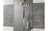 Šatní skříň Prenzlau, 218 cm, bílá/šedý beton