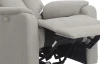 Křeslo s elektrickým polohováním Fiona, světle šedá látka