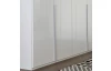 Šatní skříň New York D, 180 cm, bílá/bílý lesk