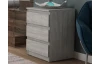 Skříňka/vysoký noční stolek Carlos 40 cm, šedý beton, 3 zásuvky