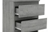 Skříňka/vysoký noční stolek Carlos 40 cm, šedý beton, 3 zásuvky