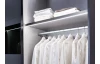 Šatní skříň Easy Plus, šířka 180 cm/extra výška 236 cm, grafit/sklo