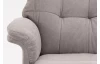 Relaxační TV křeslo s podnožkou Leonardo, světle šedá látka