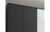 Šatní skříň se zrcadly Kevo, 270 cm, grafitová