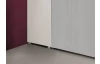 Rohová šatna - šatní skříň Joker, bílá/šedý beton