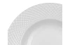 Hluboký talíř Diamond Line, bílý s reliéfem