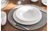 Hluboký talíř Diamond Line, bílý s reliéfem