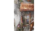 Ručně malovaný obraz Domek 150x50 cm, výrazná struktura