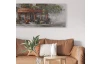 Ručně malovaný obraz Domek 150x50 cm, výrazná struktura