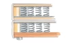 Postel boxspring Aston 120x200 cm, středně šedá látka