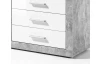 Zásuvková komoda Stone, beton/bílá