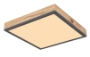 Stropní LED osvětlení Doro 30x30 cm, dřevěný vzhled
