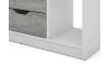 TV stolek Sten 100 cm, bílý/šedý beton