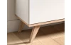 Sekretář s výklopným stolkem Scandi, bílá/dub nox