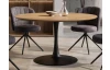Kulatý jídelní stůl Ronduel, 110 cm, černý/dub