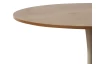 Kulatý jídelní stůl Ronduel, 110 cm, béžový kašmír/dub